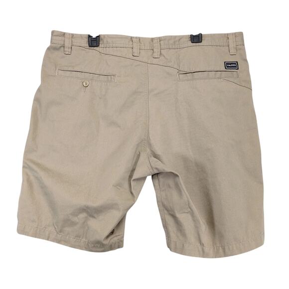 Volcom True to This Tan Khaki Chino Shorts Men's 38x9.5" Pockets Preppy Gorpcore - Picture 2 of 10